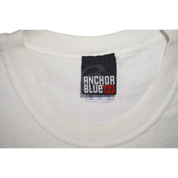 Vintage Anchor Blue Nude Beach Lifeguard Muscle Tee Tank Top XL Funny Graphic - Picture 3 of 6